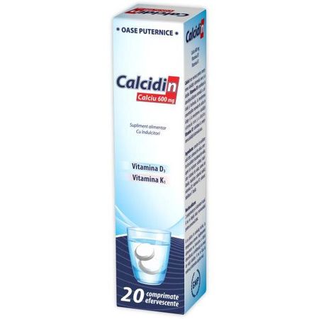 Calcidin Zdrovit - 20 comprimate efervescente